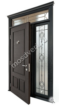 Входная дверь с фрамугами DDV-05 - купить от производителя Мосдвери Входная дверь с фрамугами DDV-05